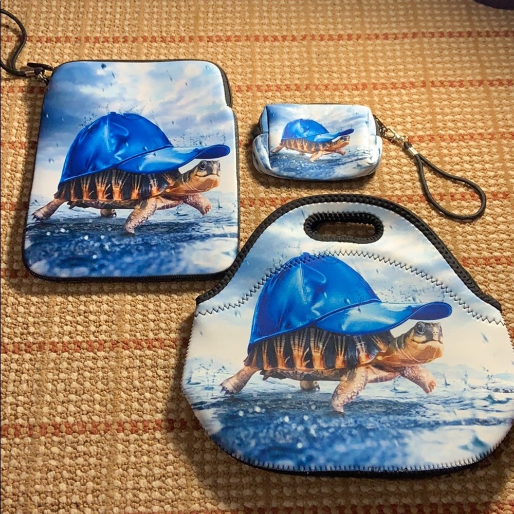 Tablet, lunch bag , and coin purse combo